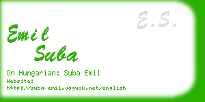 emil suba business card